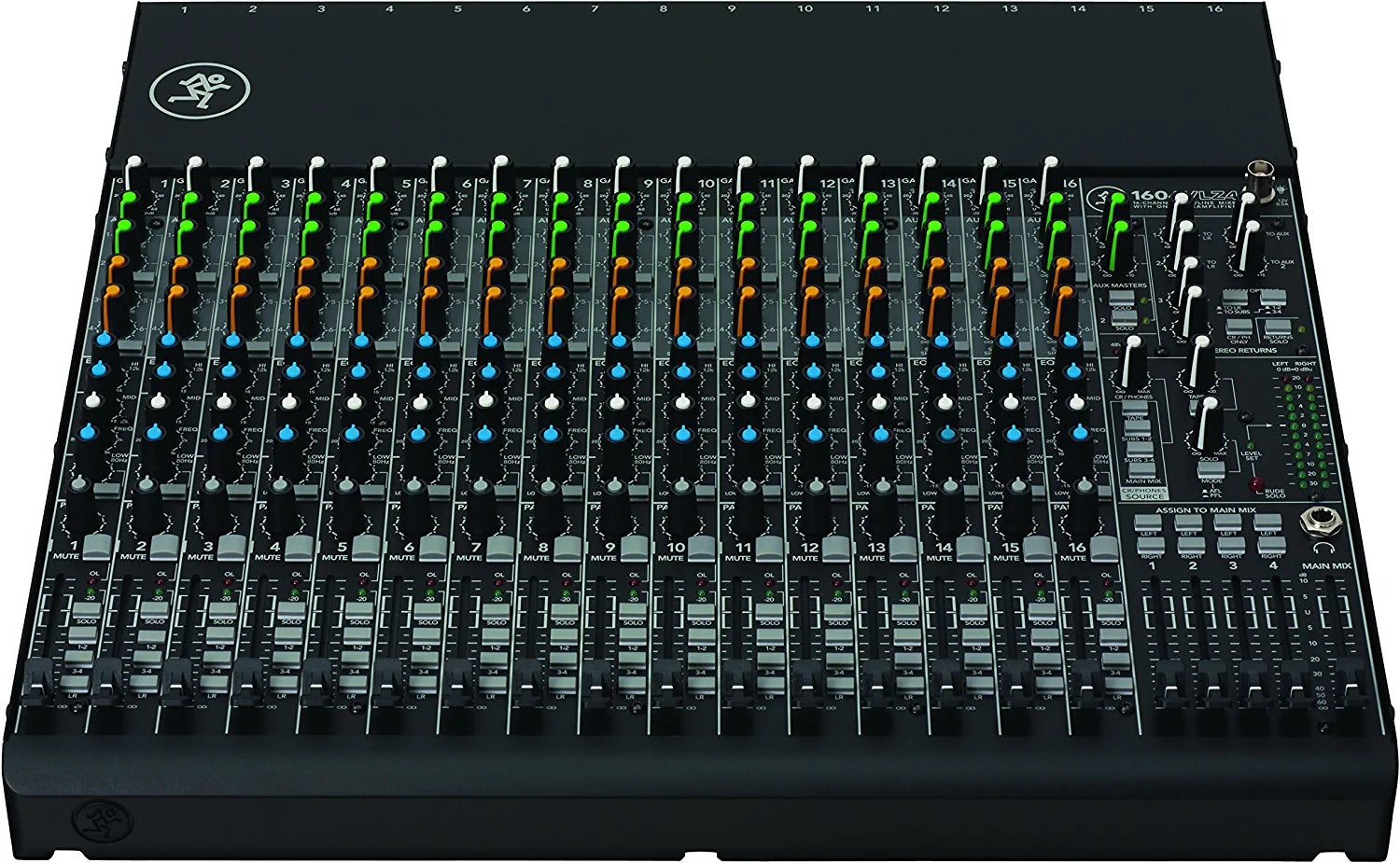 Mackie 1604VLZ4 16-channel Mixer 4-Bus Compact Mixer with Ultra-wide 60dB gain range and 16 Onyx Mic Preamps