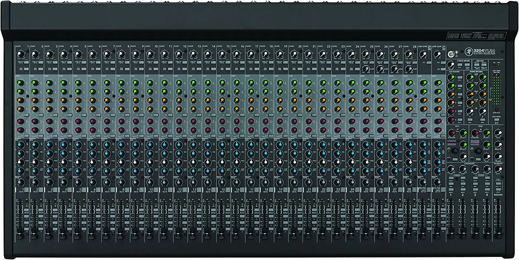 Mackie 3204VLZ4 32-channel 4-bus FX Mixer with Ultra-wide 60dB gain range and Onyx Mic Preamps, USB
