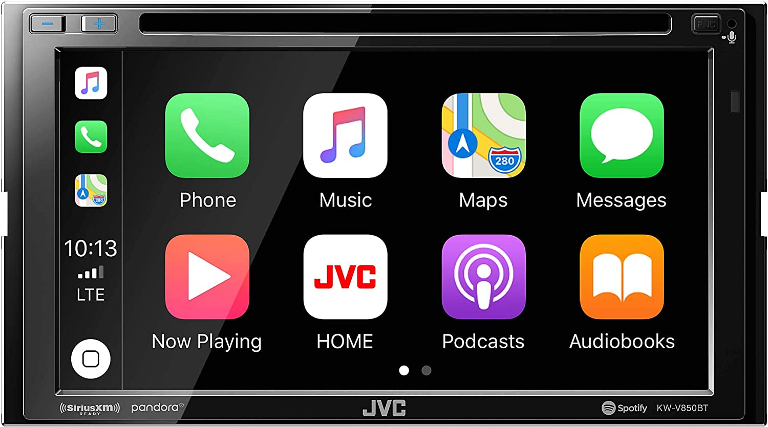 JVC KW-V850BT DVD receiver w/ integrated 6.8" monitor+JVC CS-J620 6.5" 2-Way Coaxial Car Audio 600 Watt Speaker Pair