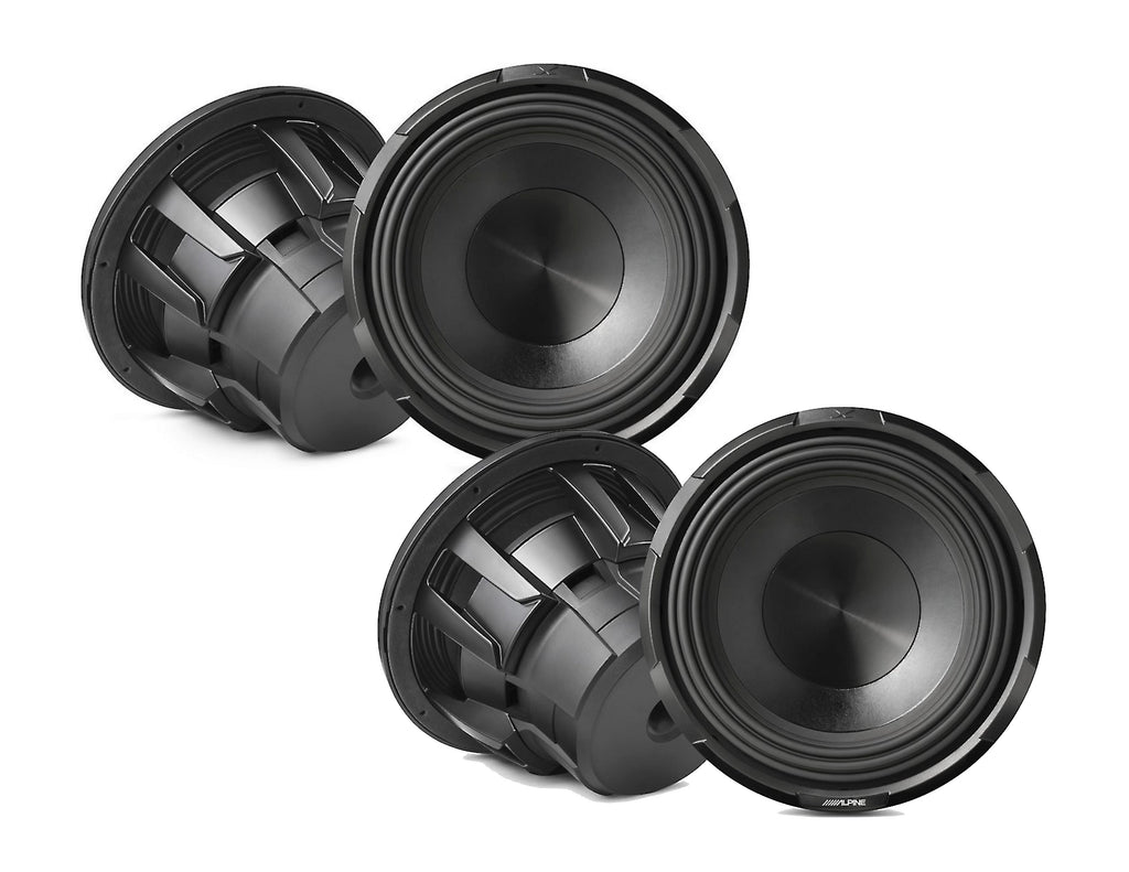 (2) ALPINE X-W10D4 10" 900w RMS Car Audio Subwoofers DVC Dual-4ohm X-Series Subs