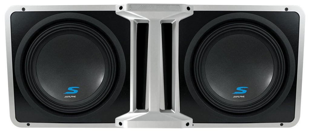 (2) Alpine S-SB12V Loaded 12" 600w S-W12D4 Subwoofers + Ported Sub Enclosure Box