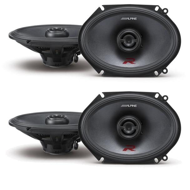 (4) ALPINE R-S68 300 Watt 6x8" Car Audio Coaxial 2-Way Speakers