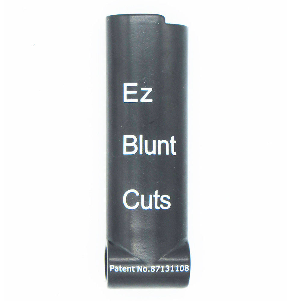 1 EZ Blunt Cigar Cutter Blunt Splitters Small Size Cigar Steel Lighter Housing black
