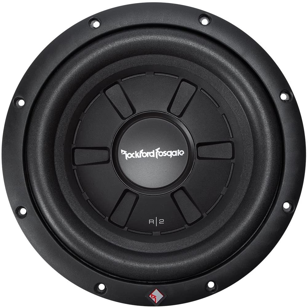 (2) Rockford Fosgate R2SD4-10 10" 800 watt Prime R2 Dual 4 Ohm Voice Coil Shallow Subwoofers Stamped Solid-steel Frame - Mica-injected Polypropylene Woofer Cone with Poly-foam Surround